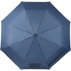Reflective Trim Auto Umbrella in Recycled Fabric, 48 Inch - Navy - Front