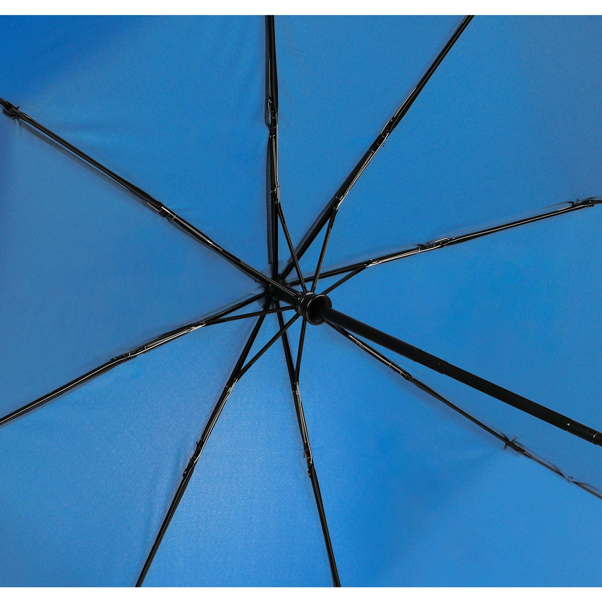 Reflective Trim Auto Umbrella in Recycled Fabric, 48 Inch Transfer - Royal - Detail