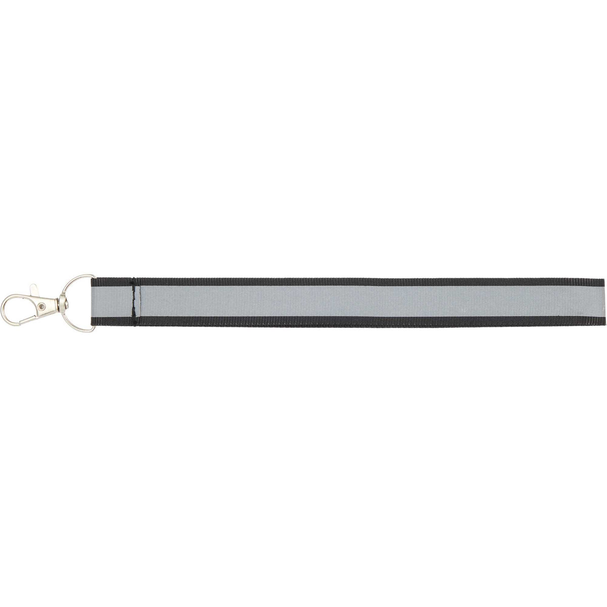 Reflective Wrist Lanyard in Recycled Polyester - Black - Back