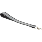 Reflective Wrist Lanyard in Recycled Polyester - Black - Left Angle