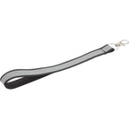 Reflective Wrist Lanyard in Recycled Polyester - Black - Right Angle