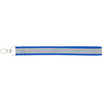 Reflective Wrist Lanyard in Recycled Polyester - Blue - Back