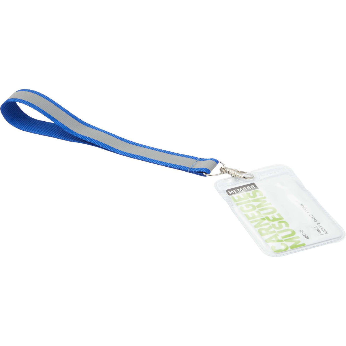 Reflective Wrist Lanyard in Recycled Polyester - Blue - Detail