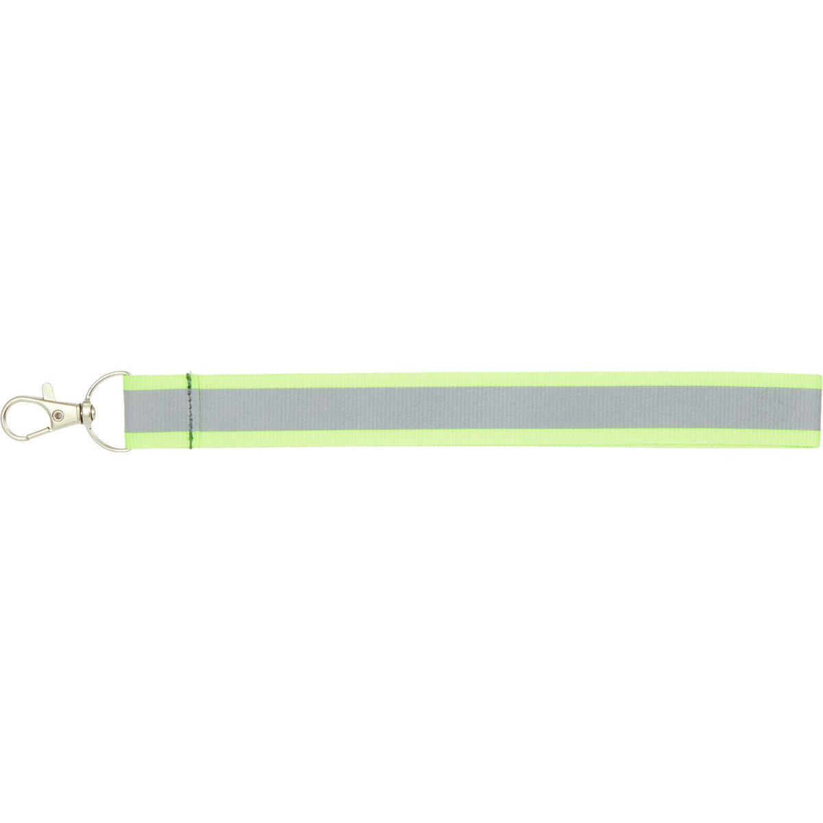 Reflective Wrist Lanyard in Recycled Polyester - Yellow - Back