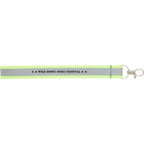 Reflective Wrist Lanyard in Recycled Polyester - Yellow - Front