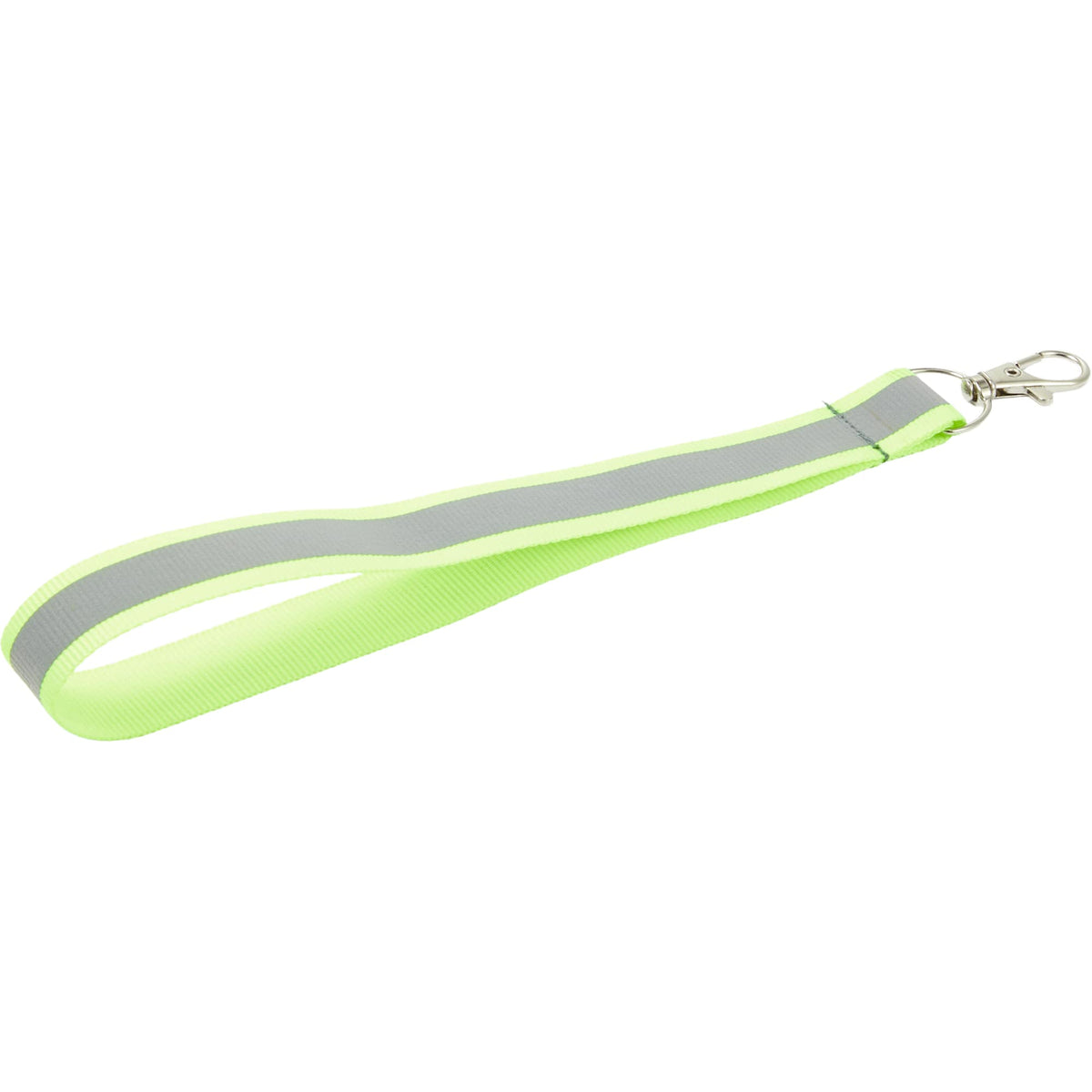 Reflective Wrist Lanyard in Recycled Polyester - Yellow - Right Angle