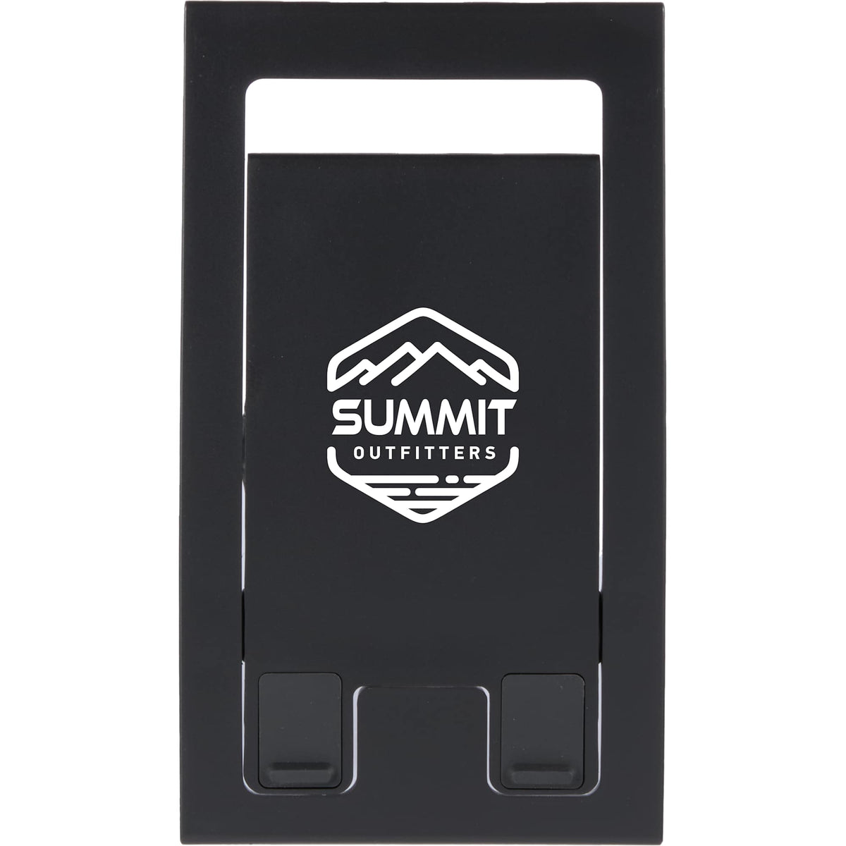 Reflex Foldable Phone Stand in Recycled Plastic - Black - Front