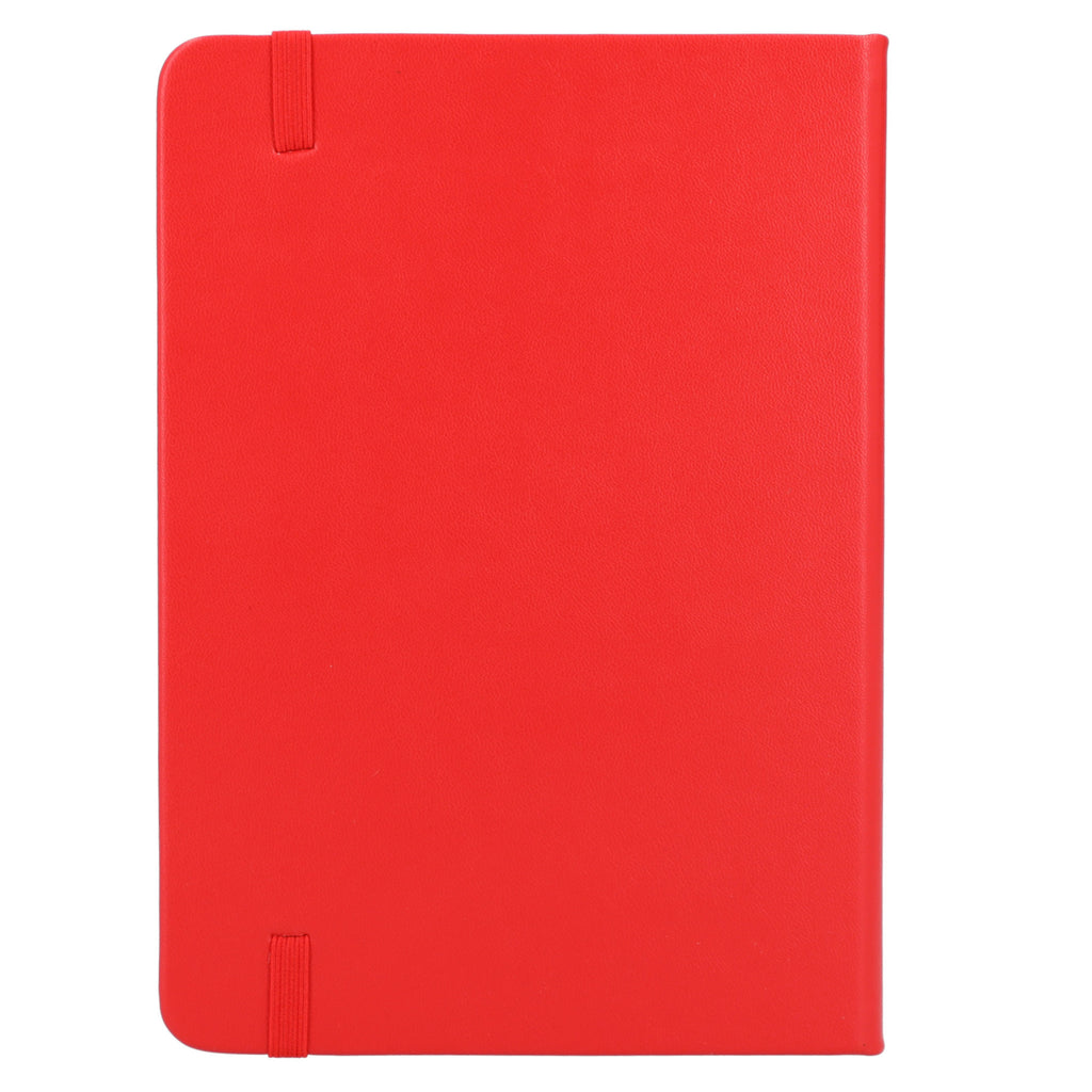 Remark Bound Notebook with Recycled Cover, 5 x 7 Inches Debossing - Red - Back