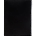 Remark Five Subject Notebook with Dividers, 8.5 x 11 Inches - Black - Back