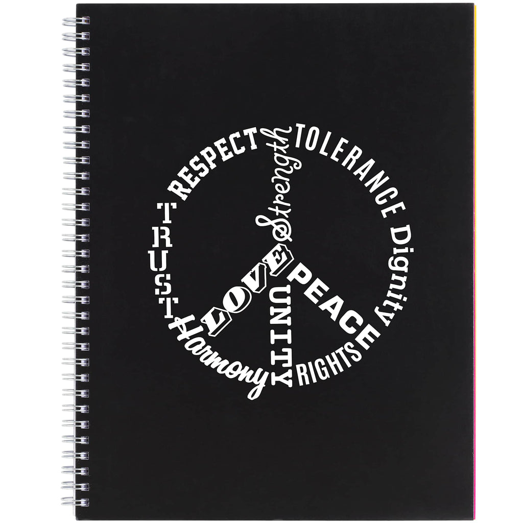 Remark Five Subject Notebook with Dividers, 8.5 x 11 Inches - Black - Front
