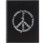 Remark Five Subject Notebook with Dividers, 8.5 x 11 Inches - Black - Front