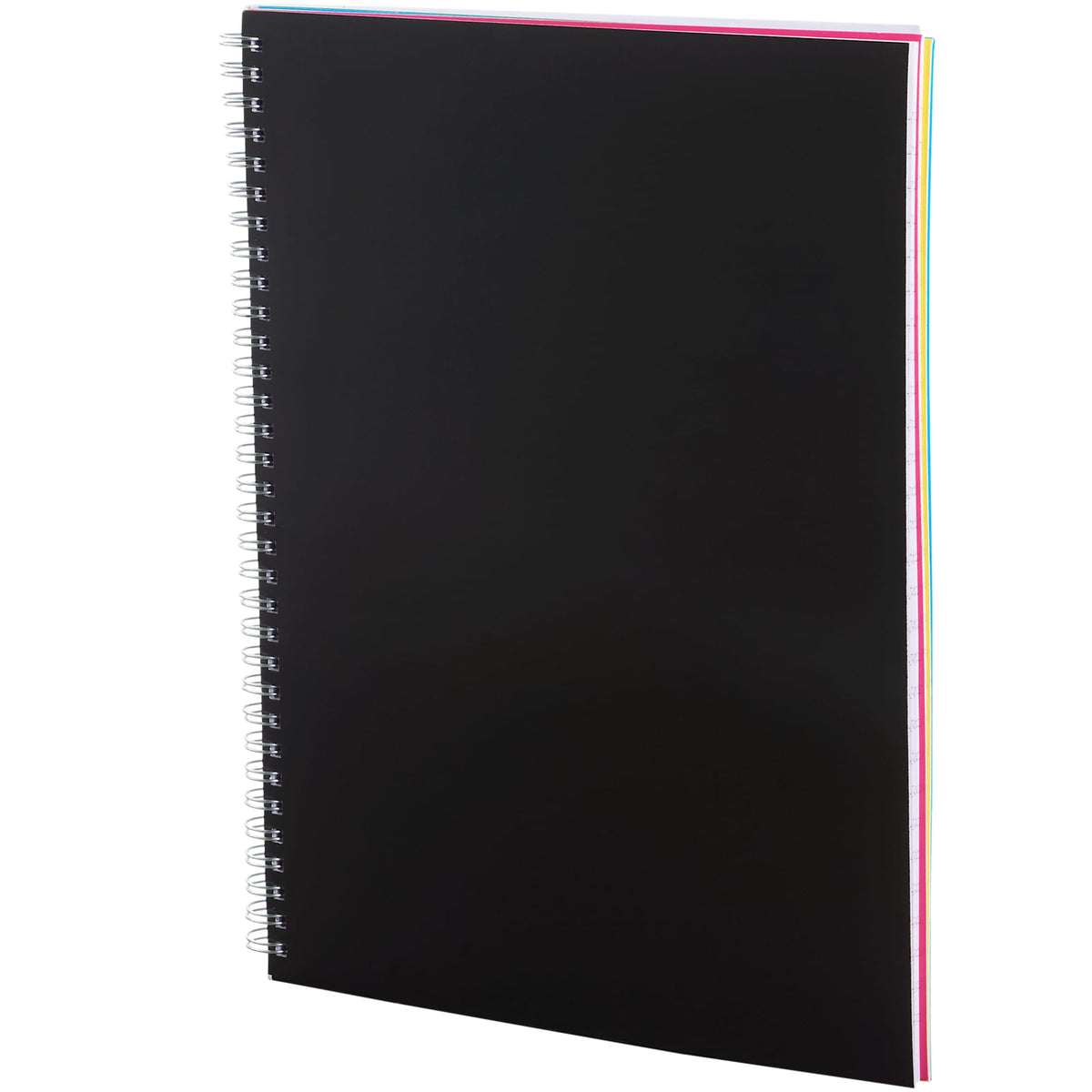 Remark Five Subject Notebook with Dividers, 8.5 x 11 Inches - Black - Left Angle 2