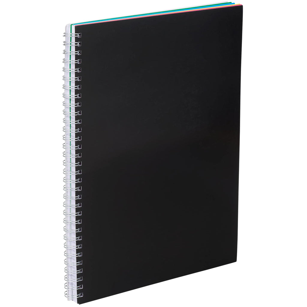 Remark Five Subject Notebook with Dividers, 8.5 x 11 Inches - Black - Right Angle 2