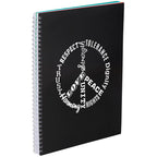 Remark Five Subject Notebook with Dividers, 8.5 x 11 Inches - Black - Right Angle