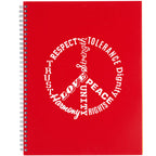 Remark Five Subject Notebook with Dividers, 8.5 x 11 Inches - Red - Front