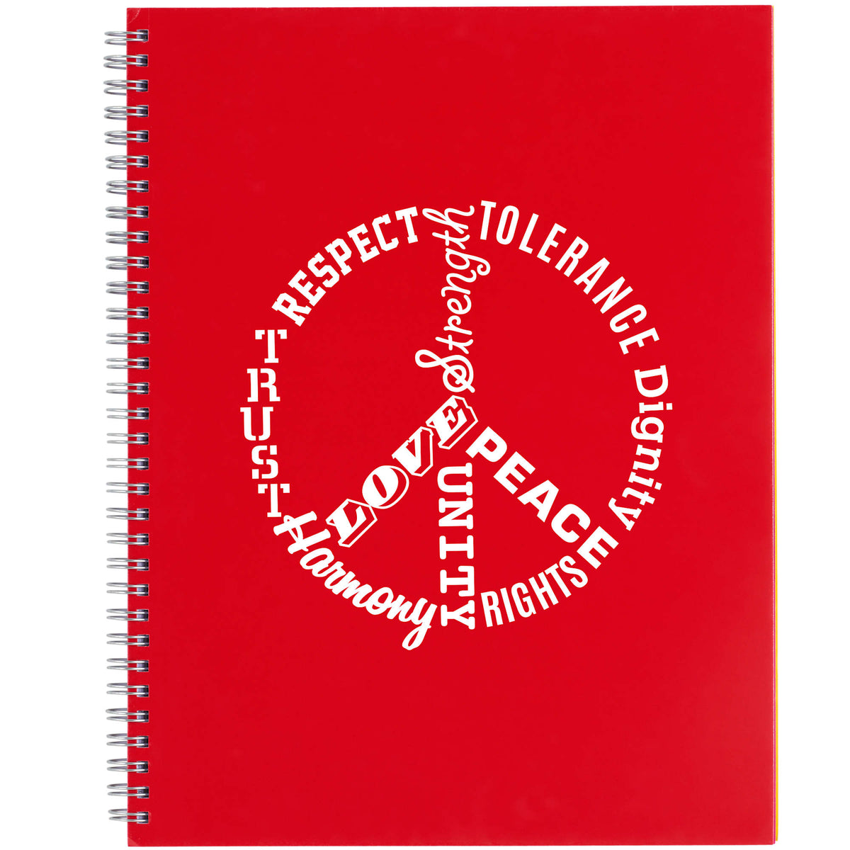 Remark Five Subject Notebook with Dividers, 8.5 x 11 Inches - Red - Front