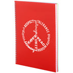 Remark Five Subject Notebook with Dividers, 8.5 x 11 Inches - Red - Left Angle