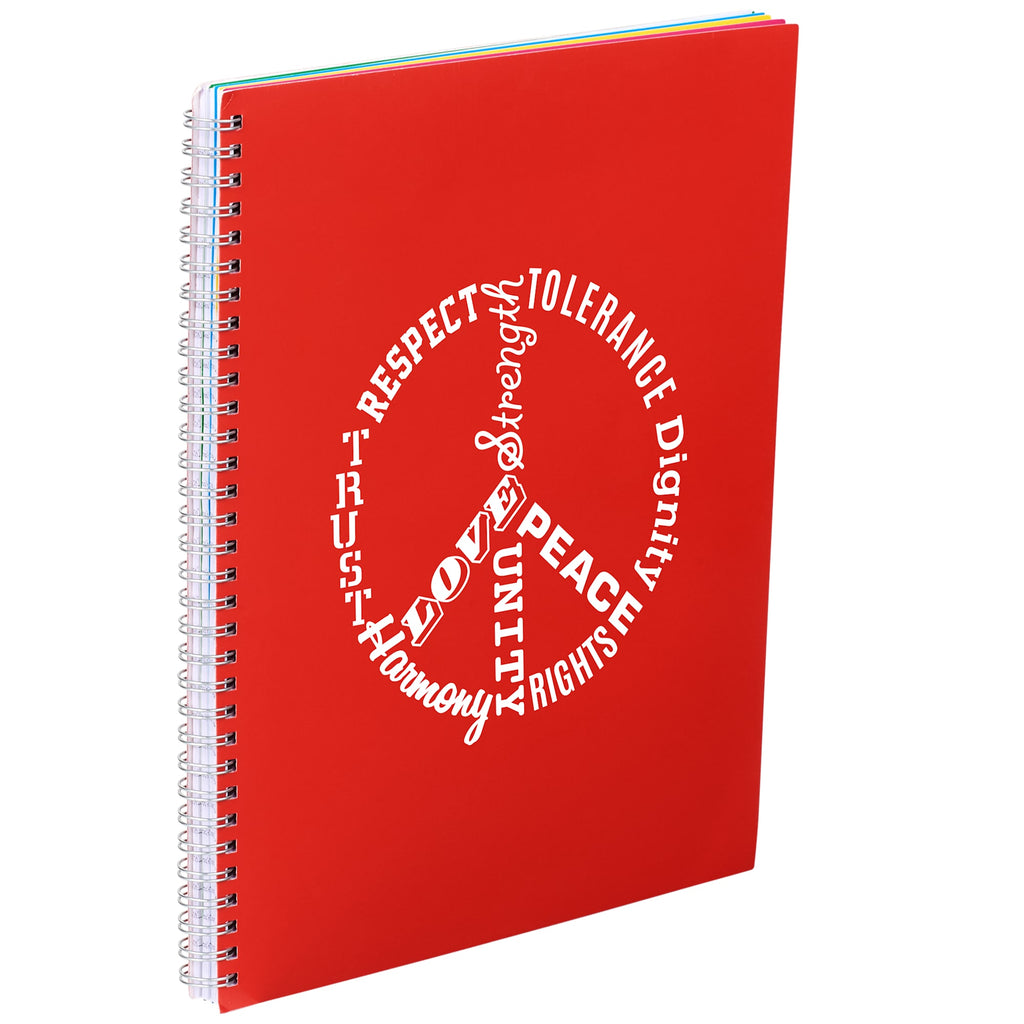 Remark Five Subject Notebook with Dividers, 8.5 x 11 Inches - Red - Right Angle