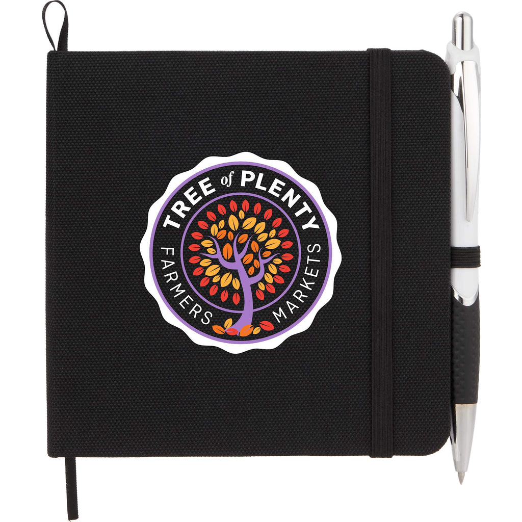 Remark Square Notebook with Recycled Cover, 4.7 x 4.7 Inches Full Color - Black - Front