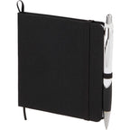 Remark Square Notebook with Recycled Cover, 4.7 x 4.7 Inches Full Color - Black - Left Angle