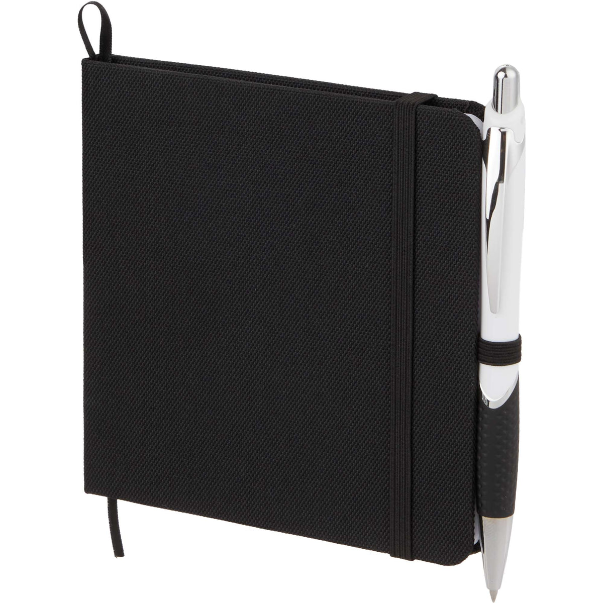 Remark Square Notebook with Recycled Cover, 4.7 x 4.7 Inches Full Color - Black - Left Angle