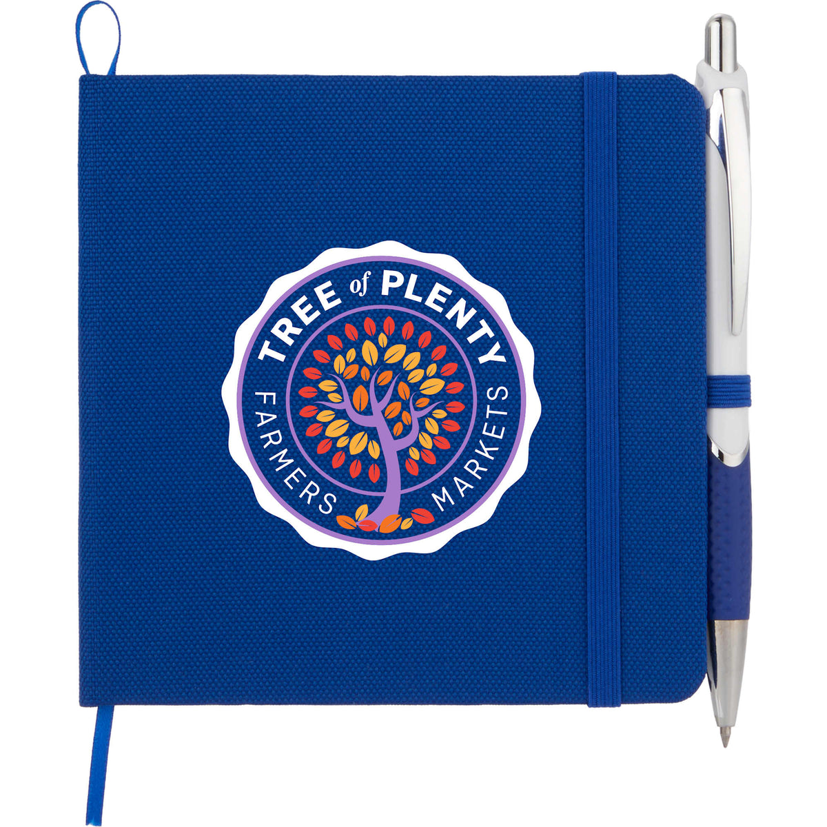 Remark Square Notebook with Recycled Cover, 4.7 x 4.7 Inches Full Color - Blue - Front