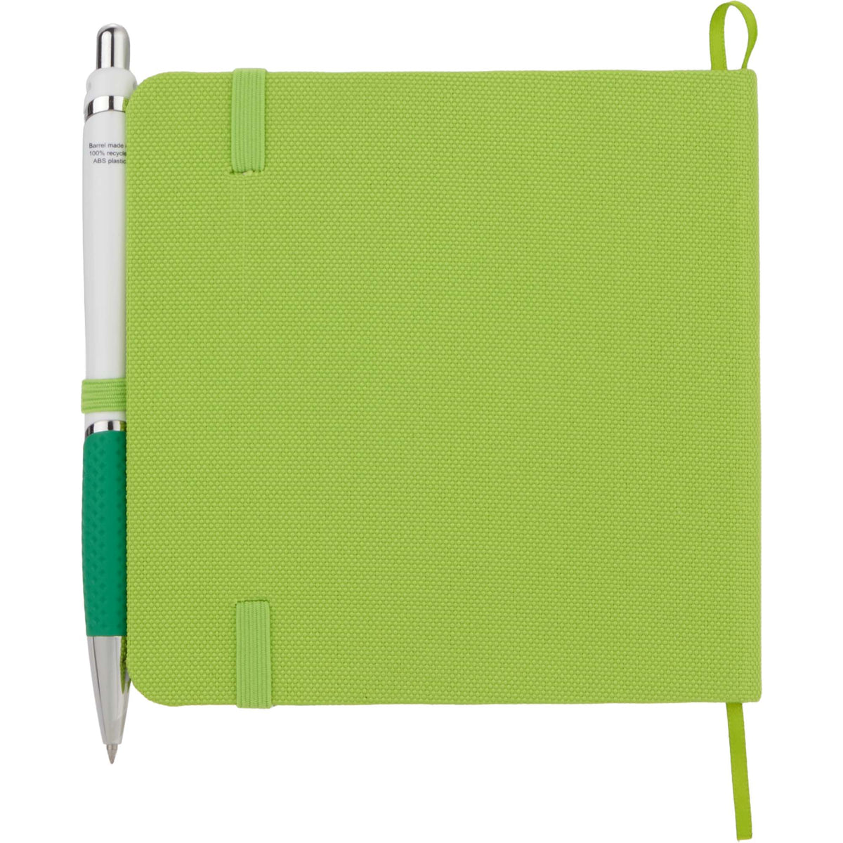 Remark Square Notebook with Recycled Cover, 4.7 x 4.7 Inches Full Color - Lime - Back