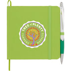 Remark Square Notebook with Recycled Cover, 4.7 x 4.7 Inches Full Color - Lime - Front