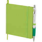 Remark Square Notebook with Recycled Cover, 4.7 x 4.7 Inches Full Color - Lime - Left Angle
