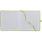 Remark Square Notebook with Recycled Cover, 4.7 x 4.7 Inches Full Color - Lime - Open