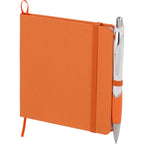 Remark Square Notebook with Recycled Cover, 4.7 x 4.7 Inches Full Color - Orange - Left Angle