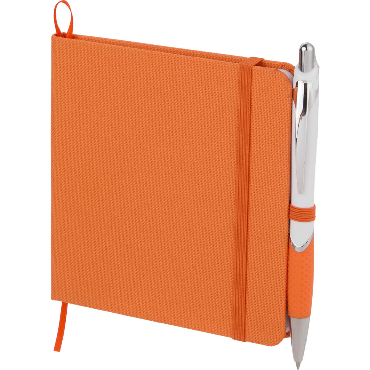 Remark Square Notebook with Recycled Cover, 4.7 x 4.7 Inches Full Color - Orange - Left Angle