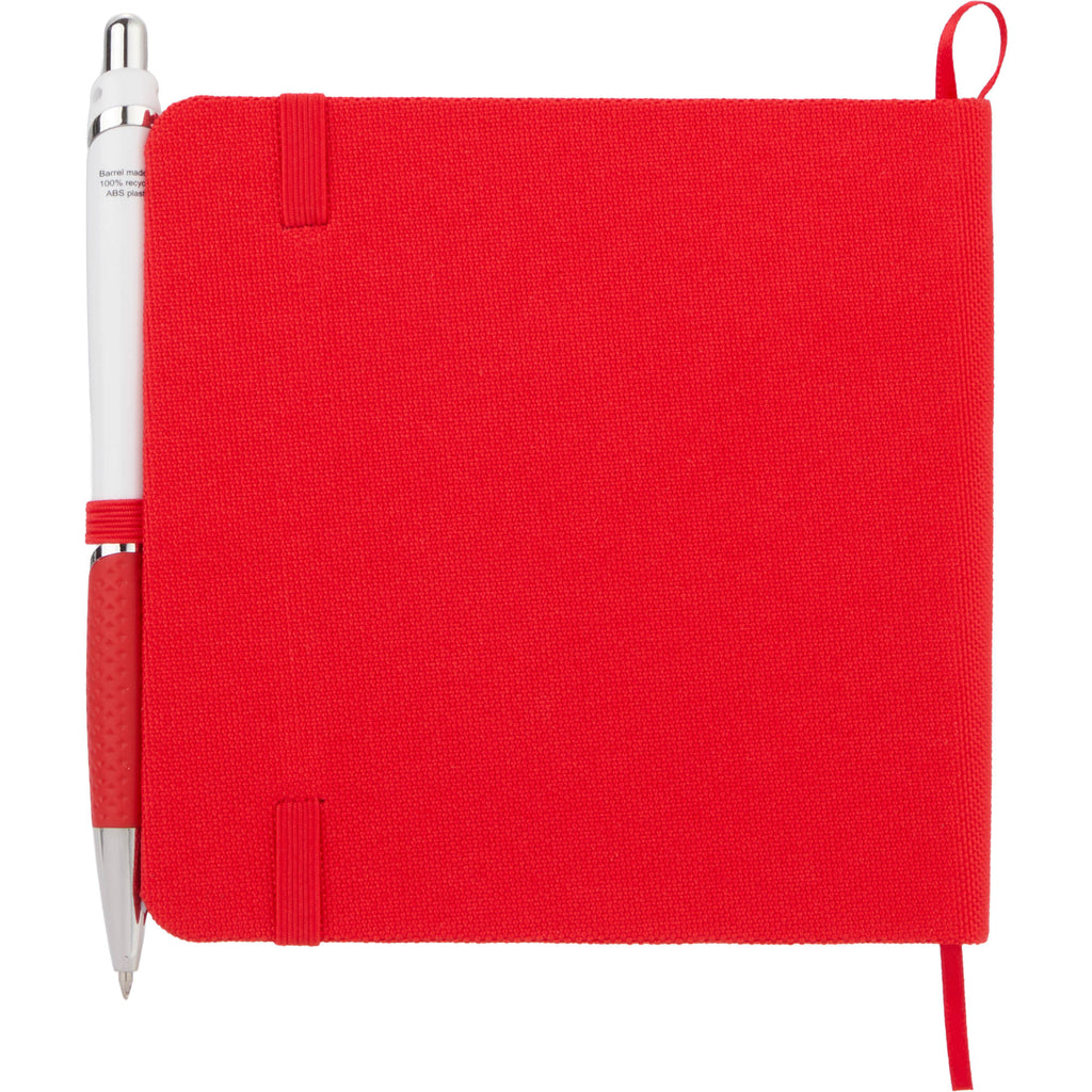 Remark Square Notebook with Recycled Cover, 4.7 x 4.7 Inches Full Color - Red - Back