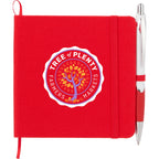 Remark Square Notebook with Recycled Cover, 4.7 x 4.7 Inches Full Color - Red - Front