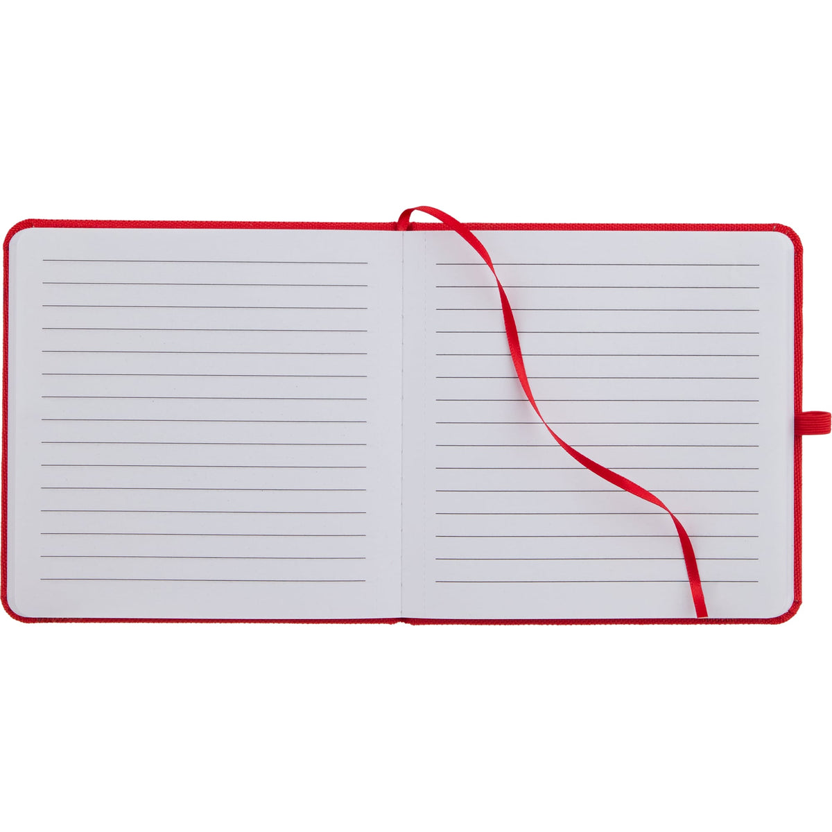 Remark Square Notebook with Recycled Cover, 4.7 x 4.7 Inches Full Color - Red - Open