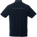 Remus Snap Placket Performance Polo for Men Embroidery - Vintage Navy/Quarry - Back Flat
