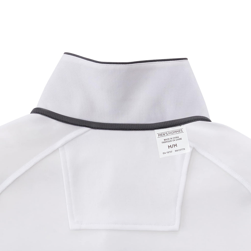 Remus Snap Placket Performance Polo for Men Embroidery - White/Quarry - Photo