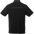 Remus Snap Placket Performance Polo for Men Transfer - Black/Quarry - Back Flat