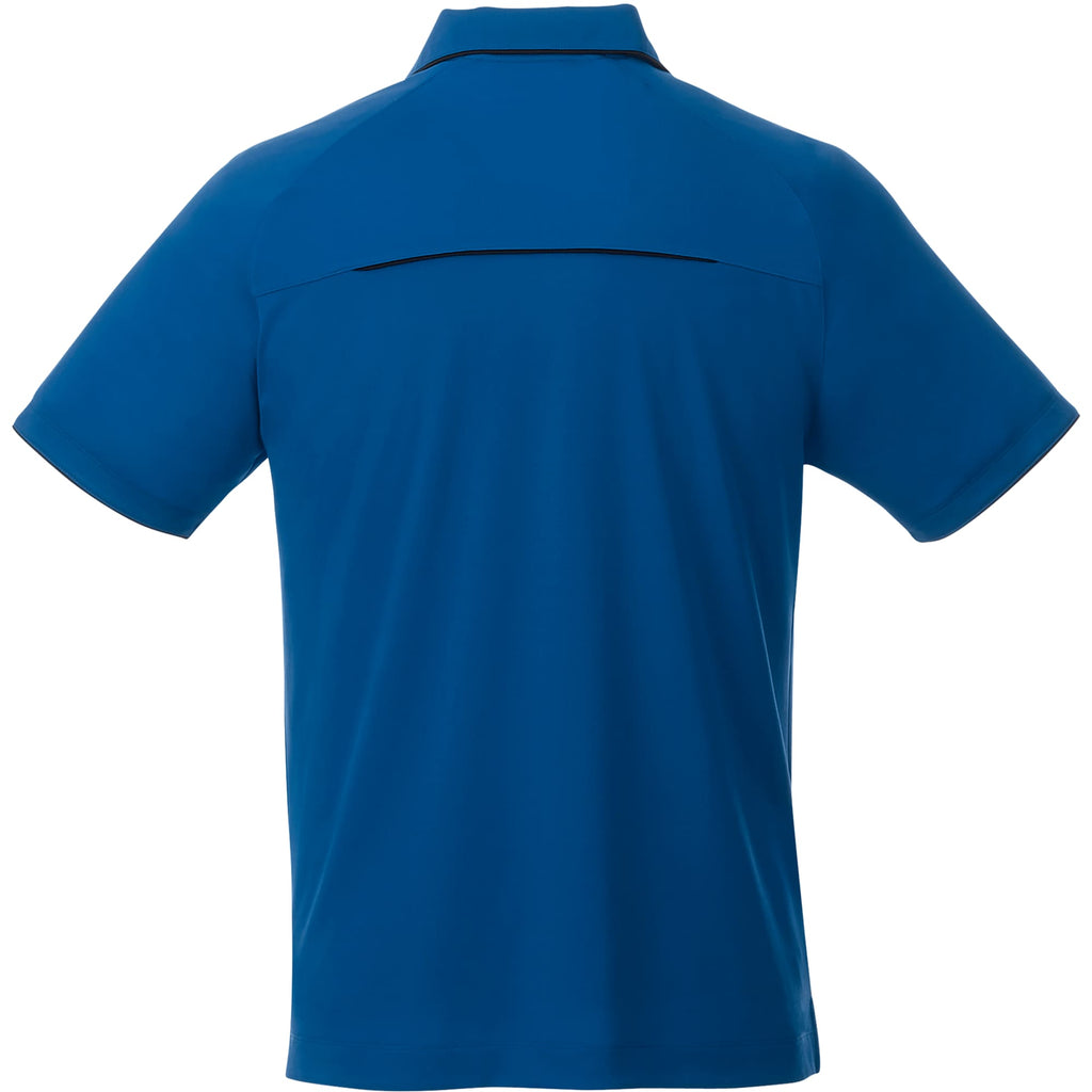Remus Snap Placket Performance Polo for Men Transfer - Invictus/Black - Back Flat