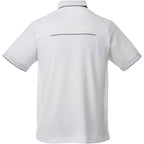 Remus Snap Placket Performance Polo for Men Transfer - White/Quarry - Back Flat