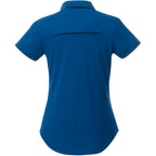 Remus Snap Placket Polo for Women Debossing - Invictus/Black - Back Flat