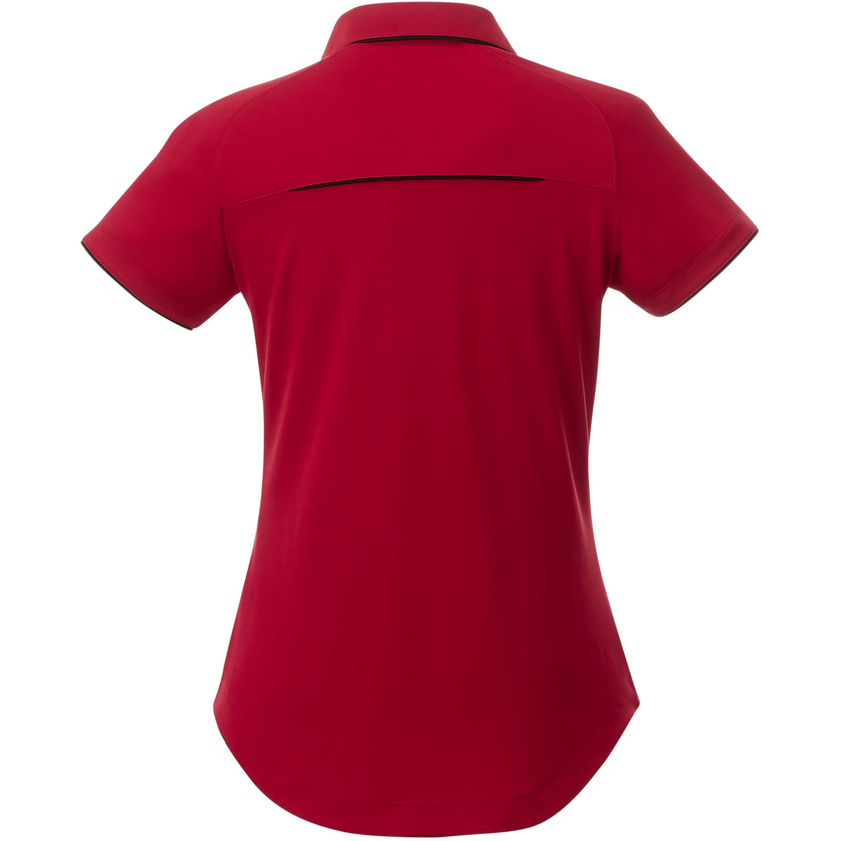 Remus Snap Placket Polo for Women Debossing - Team Red/Black - Back Flat 2