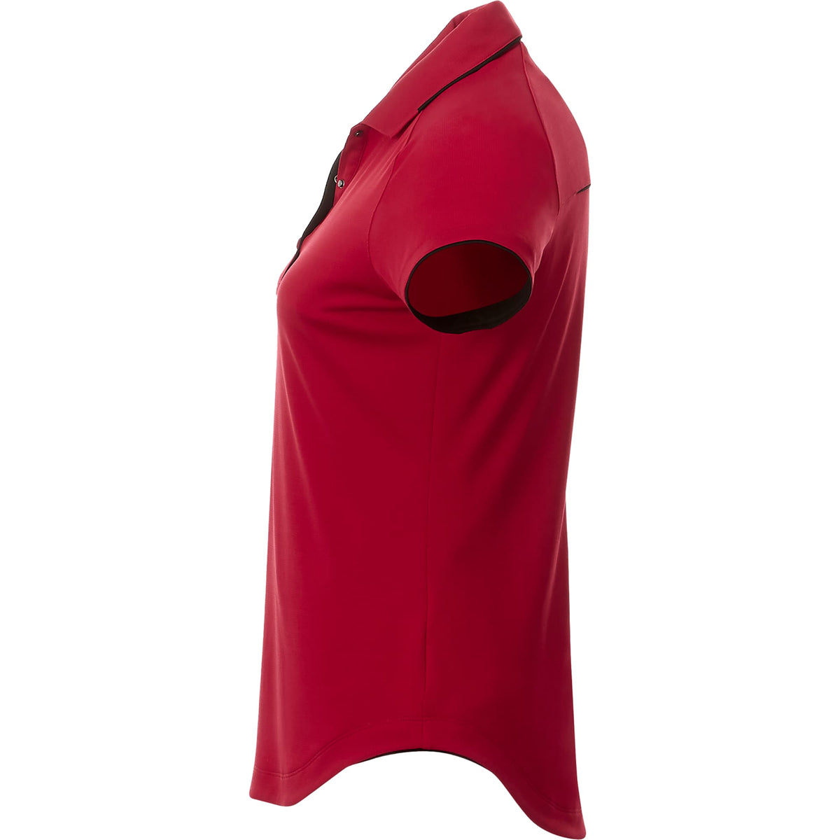 Remus Snap Placket Polo for Women Debossing - Team Red/Black - Left Side