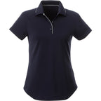 Remus Snap Placket Polo for Women Debossing - Vintage Navy/Quarry - Front Flat