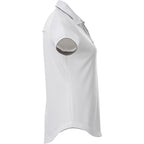 Remus Snap Placket Polo for Women Debossing - White/Quarry - Right Side