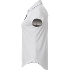 Remus Snap Placket Polo for Women Embroidery - White/Quarry - Left Side