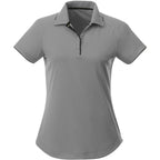 Remus Snap Placket Polo for Women Transfer - Quarry/Black - Front Flat