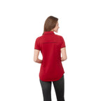 Remus Snap Placket Polo for Women Transfer - Team Red/Black - Back Flat