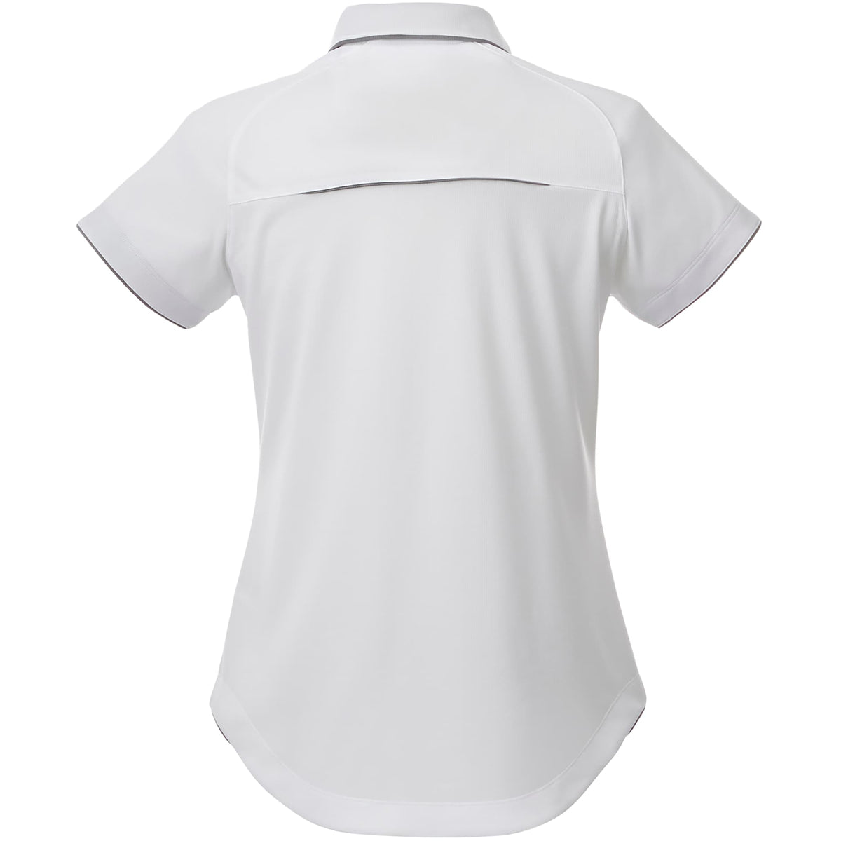 Remus Snap Placket Polo for Women Transfer - White/Quarry - Back Flat
