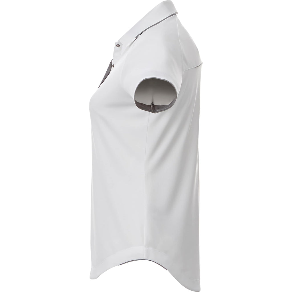 Remus Snap Placket Polo for Women Transfer - White/Quarry - Left Side
